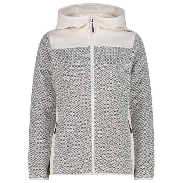 Fleecejacke CMP Jacquard Knit Jacket Fix Hood Damen (Gr 48 |grau)