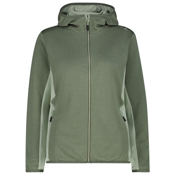 CMP Striped Jacquard Jacket Fix Hood Fleecejacke Damen (Gr 40 |oliv)