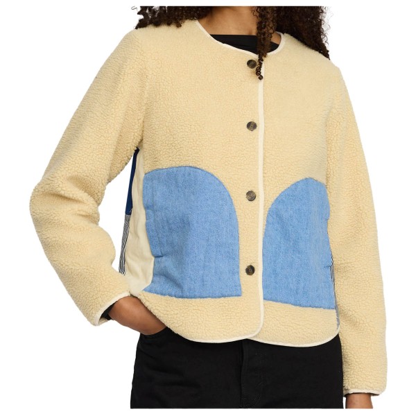 Selfhood – Women’s Teddy Block Jacket – Fleecevest maat S, Beige
