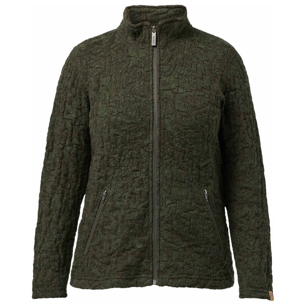 Ivanhoe of Sweden Women’s Tuva Jaquard Wollen vest Olijfgroen