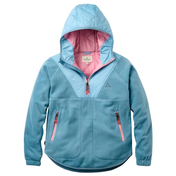 Passenger Women’s Beaumont Recycled Polar Hooded Fleece Fleecetrui turkoois Turquoise