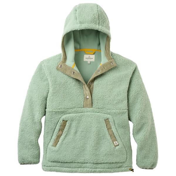 Passenger Women’s Clover Recycld Sherpa Fleece Hood Pullover Fleecetrui Groen