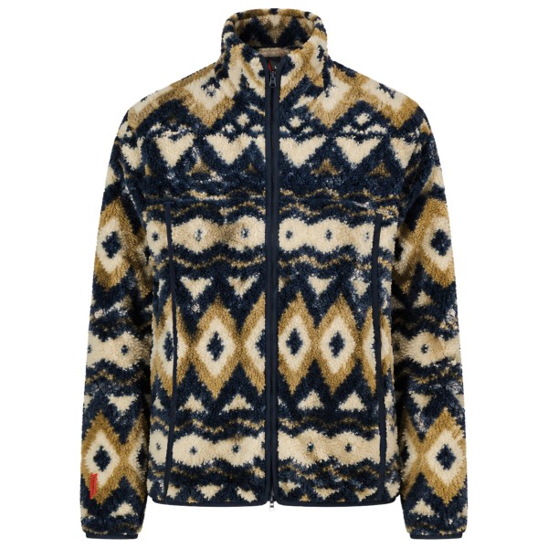 The Mountain Studio Women’s Soft Pile Print Jacket Fleecevest Zwart