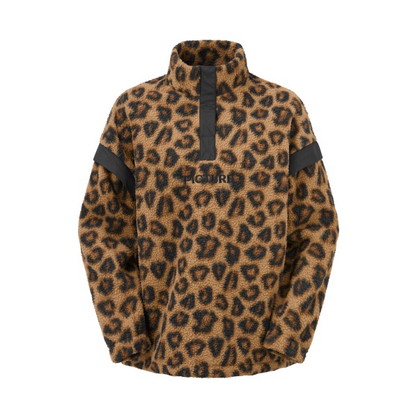 Picture Women’s Velora Printed 1/4 Fleece Fleecetrui Bruin
