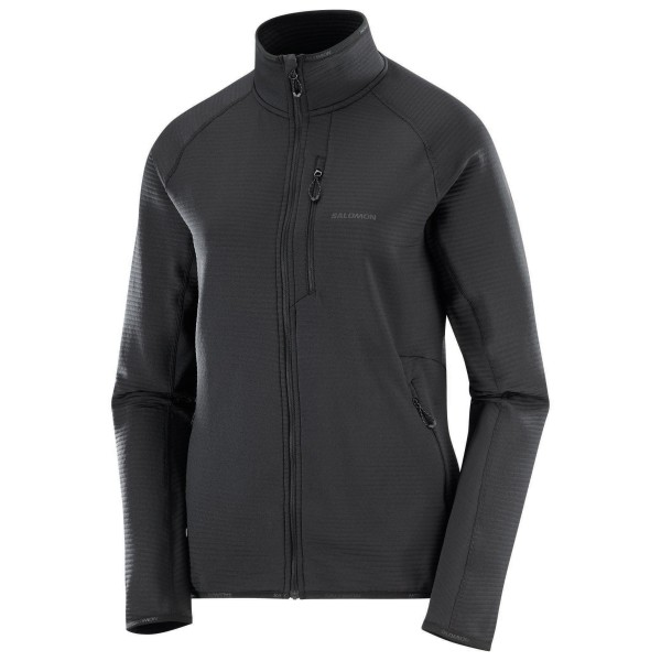 Salomon Women’s Sntial Lightwarm Full Zip Fleecevest Zwart