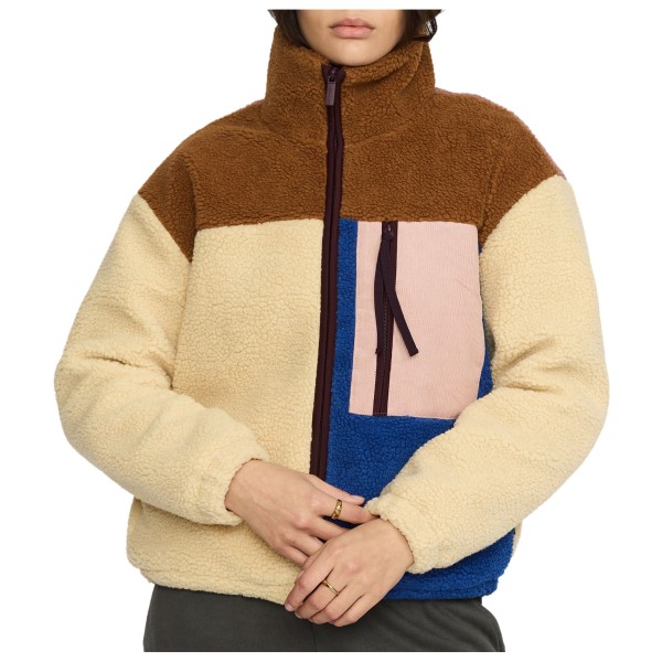 Selfhood Women’s Block Teddy Fleecevest Beige