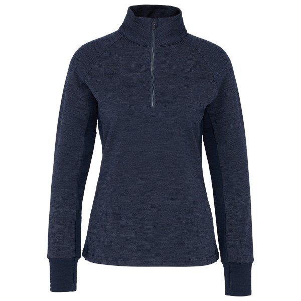 Stoic Women’ MerinoFleece260 FlenSt. II Half Zip Merinotrui Blauw