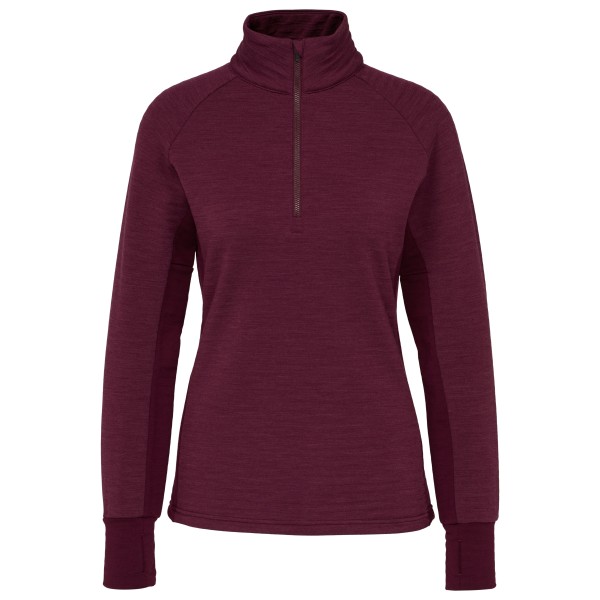 Stoic Women’s MerinoFleece260 FlenSt. II Half Zip Merinotrui Rood