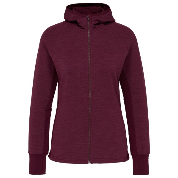 Stoic Women’s MerinoFleece260 FlenSt. II Zip Hoody Merinohoodie Rood