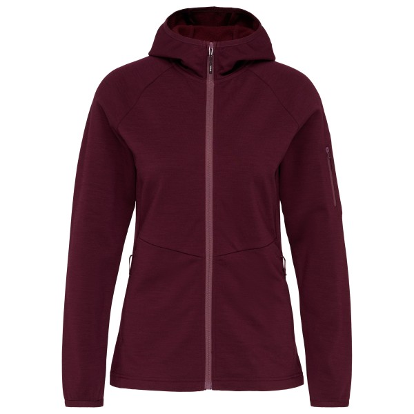Stoic Women’s MerinoFleece270 KuolpaLightSt. III Zip Merinohoodie Rood