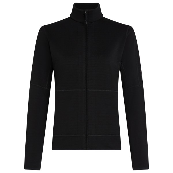 Icebreaker - Women's Merino 400 Realfleece Descender L/S Zip - Merinojacke Gr XS schwarz