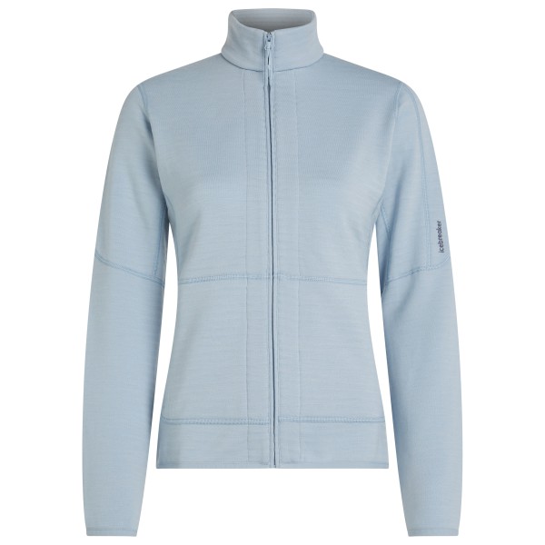 Icebreaker Women’s Merino 400 Realfleece Descender L/S Zip Merinovest Grijs