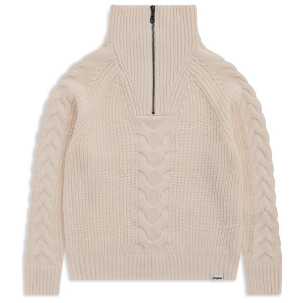 Bergans Women’s Milde Knitted Wool Half Zip Merinotrui Beige