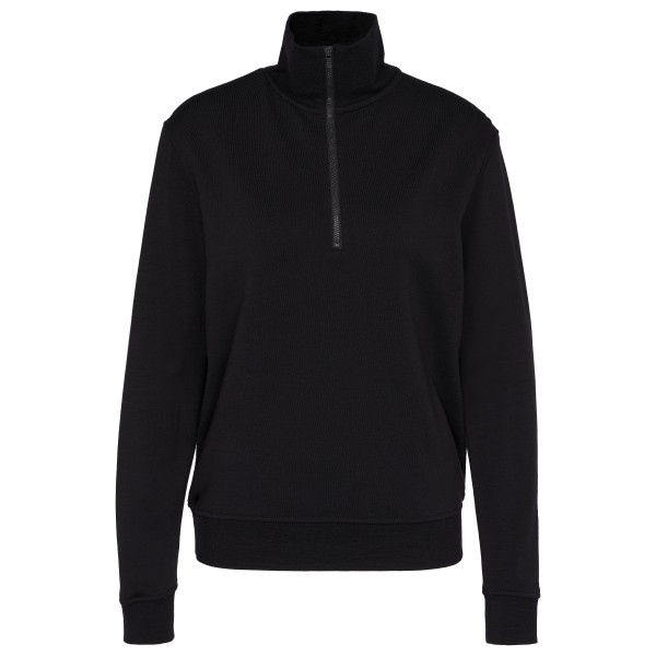 Stoic Women’s WarmMerinoTerry AlavaaraSt. Half Zip Merinotrui Zwart