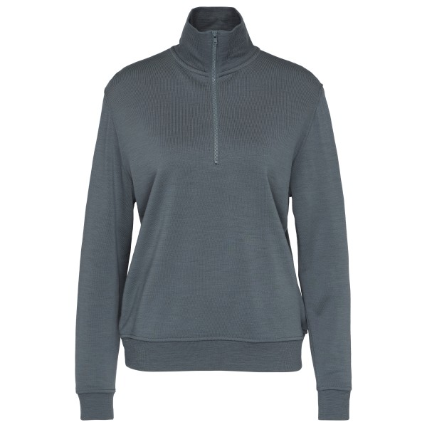 Stoic Women’s WarmMerinoTerry AlavaaraSt. Half Zip Merinotrui Grijs