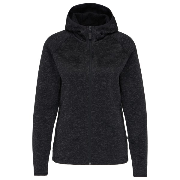 Heber Peak Women’s CrownHe. Knit Hoody Fleecevest Zwart