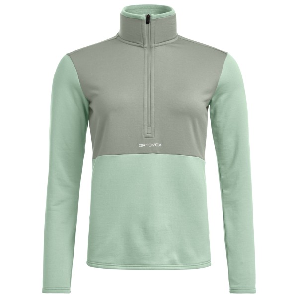 Ortovox Women’s Fleece Light Zip Neck Fleecetrui Groen
