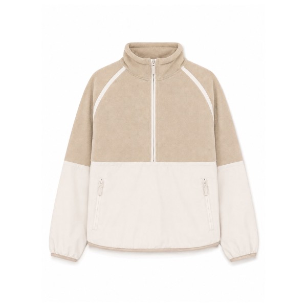 Mazine Women’s Fleece Half-Zip Fleecevest Beige
