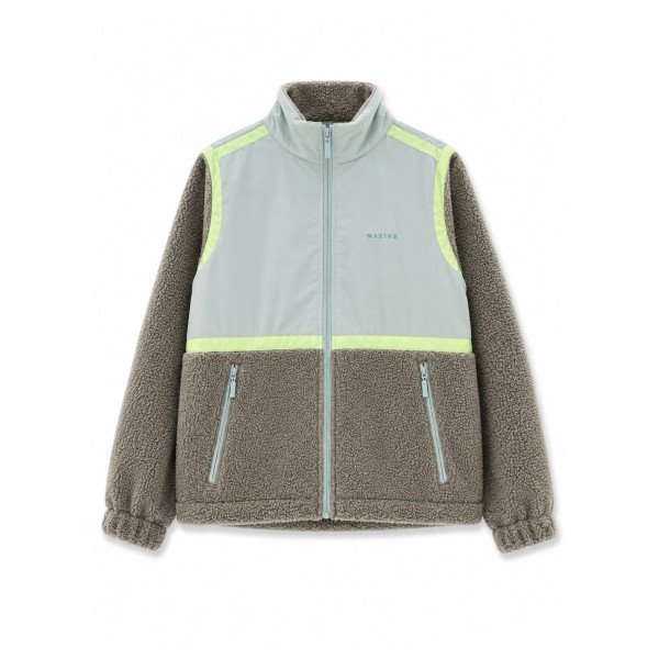 Mazine Women’s Material Mix Zip Jacket Fleecevest Grijs