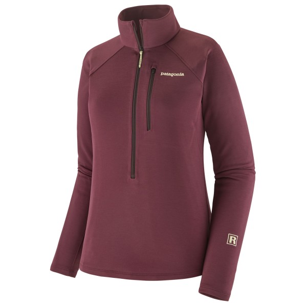 Patagonia Women’s R1 Ultralight 1/2-Zip Fleecetrui Purper