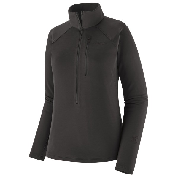 Patagonia Women’s R1 Ultralight 1/2-Zip Fleecetrui Zwart