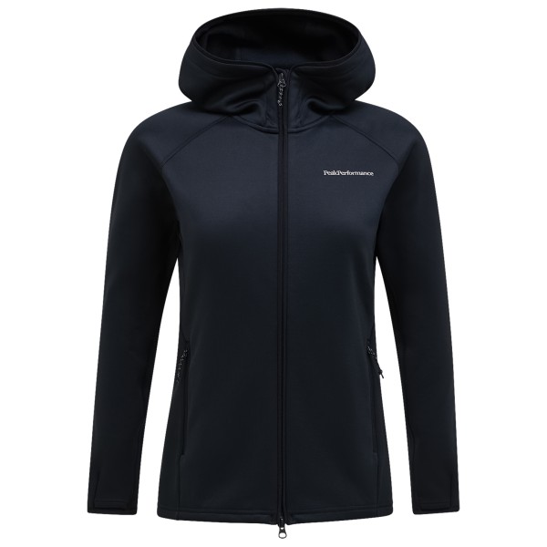 Peak Performance Women’s Midlayer Zip Hood Fleecevest Zwart