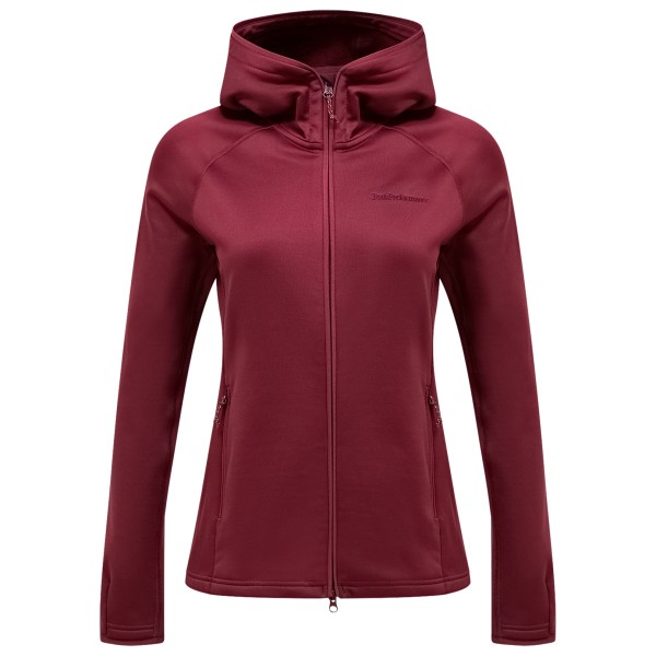 Peak Performance Women’s Midlayer Zip Hood Fleecevest Rood