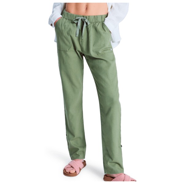 Roxy On The Seashore Linen Cargo Trousers Freizeithose Damen Reisen (Gr XS |grün)