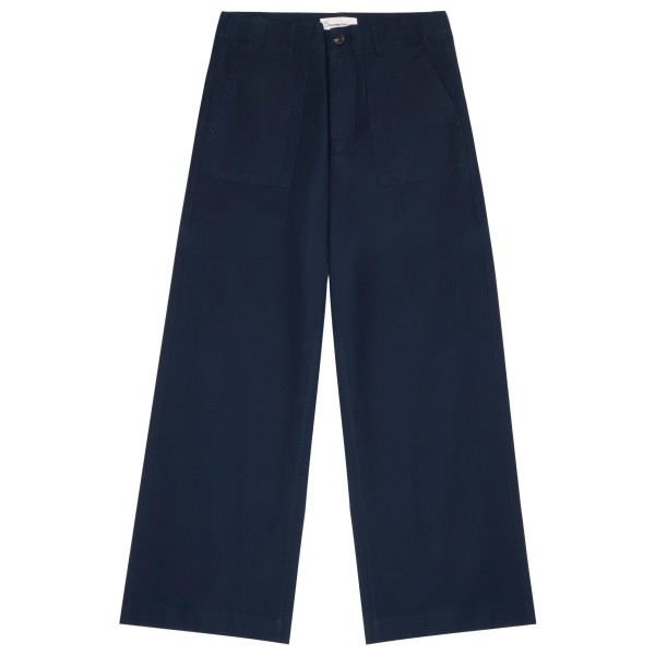 KnowledgeCotton Apparel – Women’s Posey Wide Slub Yarn – Vrijetijdsbroek maat 42, Blauw