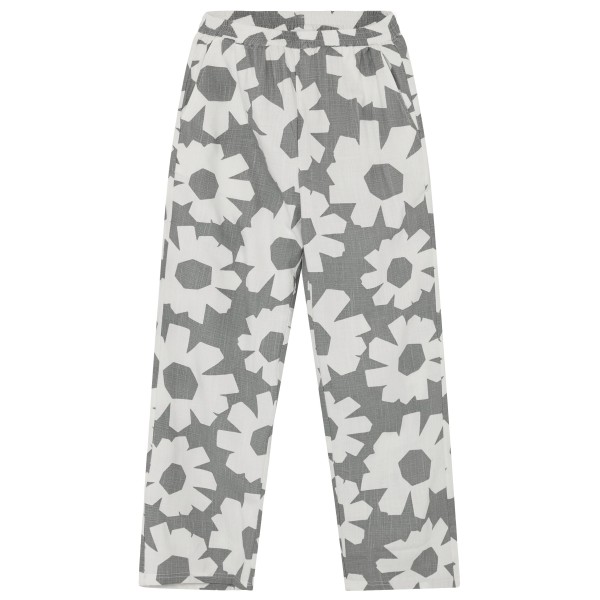 KnowledgeCotton Apparel Posey Linen-Mix Printed Pants Freizeithose Damen (Gr XL |grau)