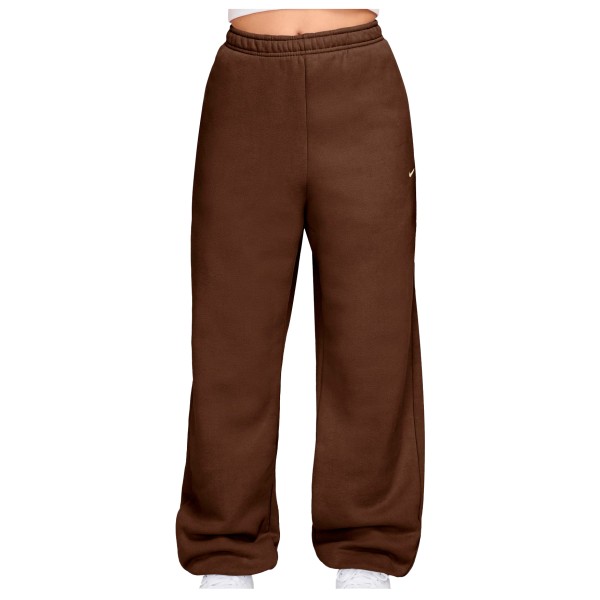 Nike Women’s Studio Fleece MW HR Oversize Cuffed Pant Trainingsbroek Bruin