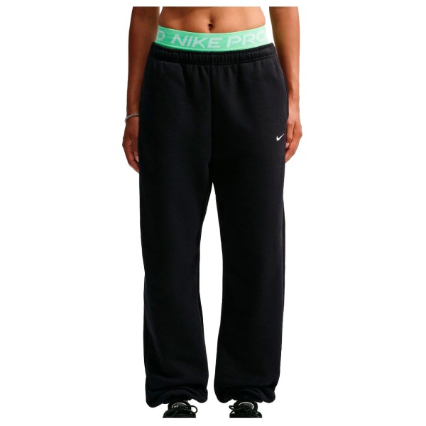 Nike Women’s Studio Fleece MW HR Oversize Cuffed Pant Trainingsbroek Zwart