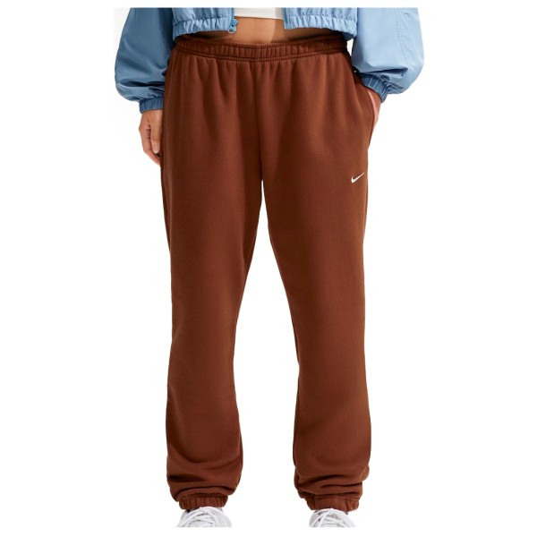 Nike Women’s Studio Fleece MW MR Std Cuffed Pant Trainingsbroek Bruin