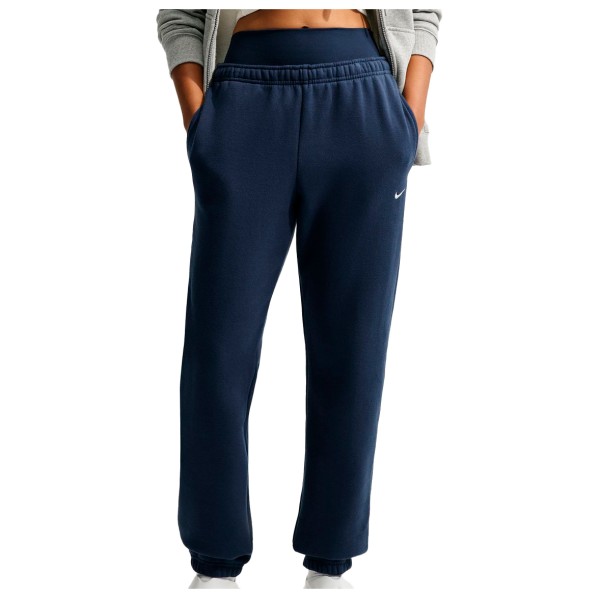Nike Women’s Studio Fleece MW MR Std Cuffed Pant Trainingsbroek Blauw