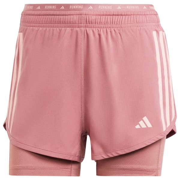 Image of adidas - Women"s Own The Run 3-Stripes 2in1 Shorts - Laufshorts Gr M rosa'