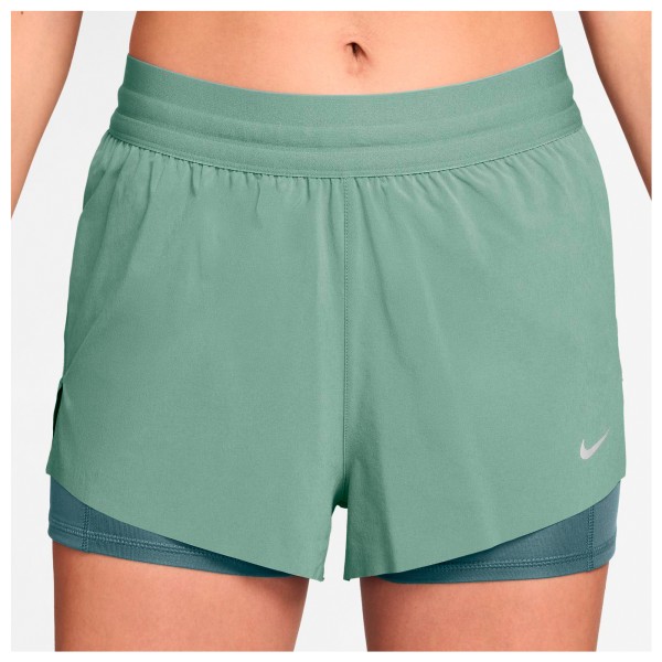 Nike - Women's Swift Dri-Fit Mid-Rise 2-In-1 Shorts - Laufshorts Gr M türkis