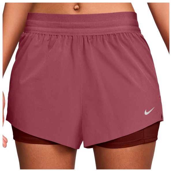 Nike Women’s Swift Dri-Fit Mid-Rise 2-In-1 Shorts Hardloopshort Roze