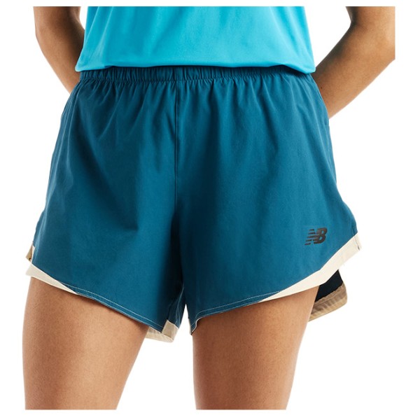 New Balance Women’s Run Essentials Short 5” Hardloopshort Blauw