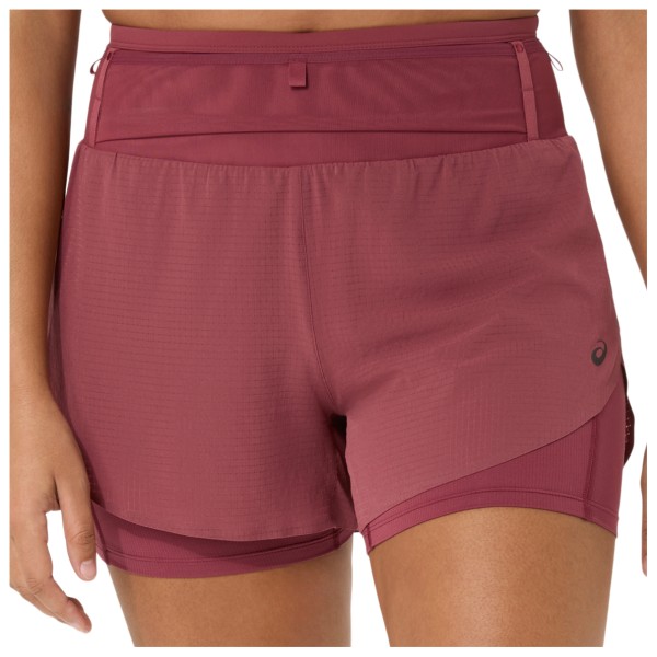Asics Women’s Fujitrail Elite Short Hardloopshort Rood