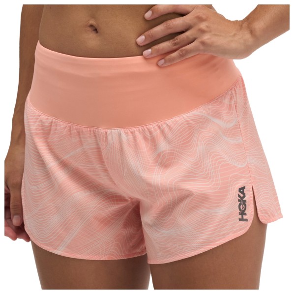 HOKA Women’s Glide Short Mr 3.5” Clf Prt Hardloopshort Roze