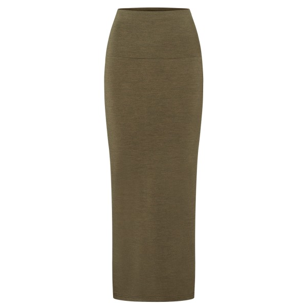 Image of super.natural - Women"s Cosy Skirt - Jupe Gr L braun/oliv'