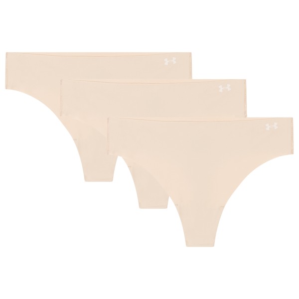 Image of Under Armour - Women"s Pure Stretch Solid Thong Pants 3 Pack - Alltagsunterwäsche Gr XS beige'