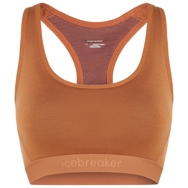 Icebreaker – Women’s Merino 125 Zoneknit Racerback Bra – Sportbeha maat XS, / Oranje