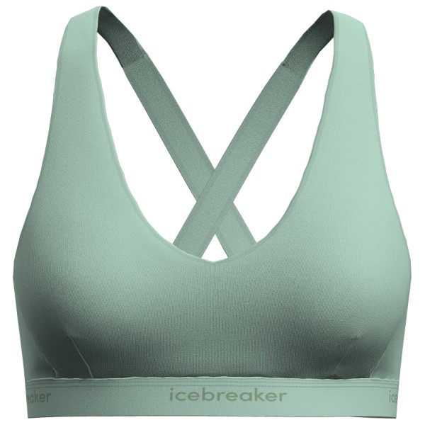 Icebreaker 125 Cool-Lite Sprite Racerback Bra Sport-BH Damen Wandern (Gr L |türkis/grün)