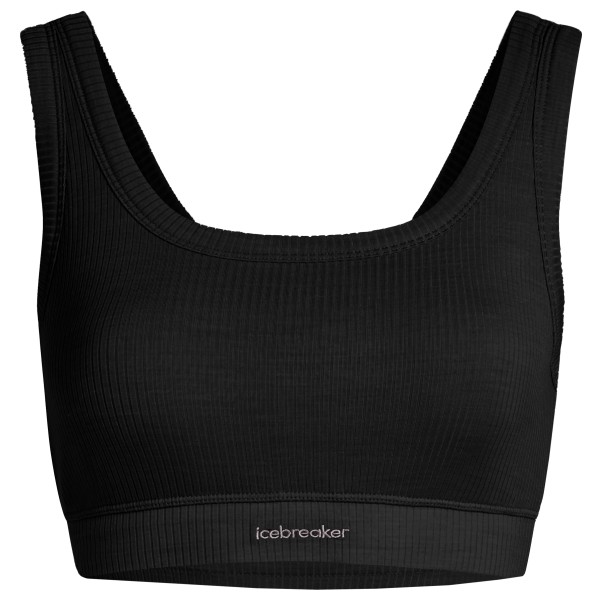 Icebreaker Merino Rib Lotus Bra Sport-BH Damen (Gr XS |schwarz)