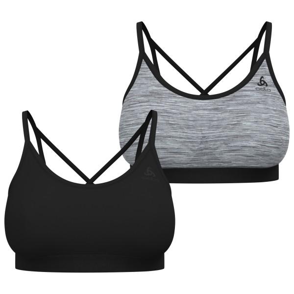 Odlo Seamless Low Sport Bra Sport-BH Women (Gr L |schwarz/grau)