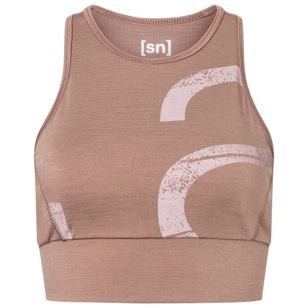 super.natural - Women's Capital Logo LF Top - Sport-BH Gr XL braun