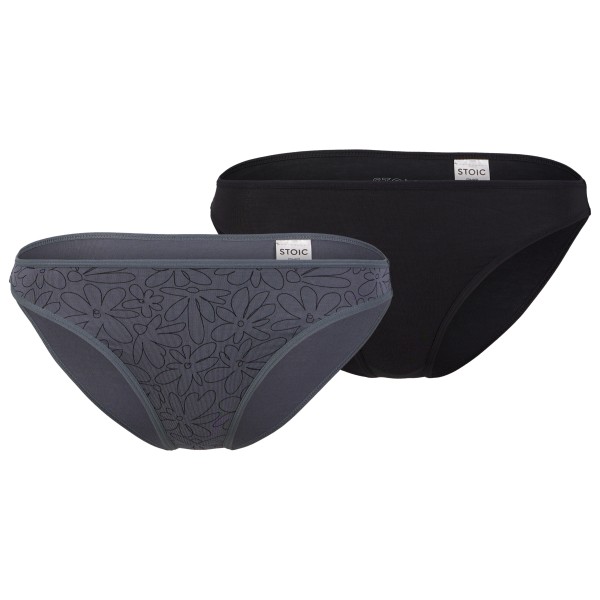 Stoic TrosaSt Brief 2-Pack Kunstfaserunterwäsche Damen (Gr L |schwarz)