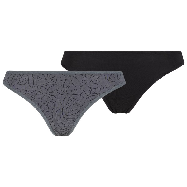 Stoic TrosaSt Thong 2-Pack Kunstfaserunterwäsche Damen (Gr XXL |schwarz)