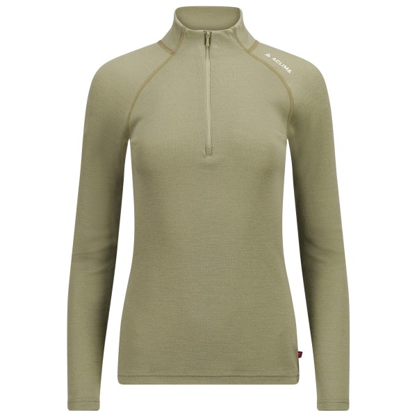 Aclima Women’s WW Mock Neck Merino-ondergoed Olijfgroen
